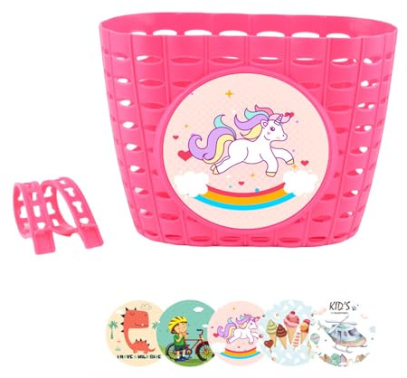 Qsvbeeqj Panier de vélo pour enfant garçon fille guidon avant vélo panier étanche avec sangle de fixation Petit panier de vélo pour adolescent