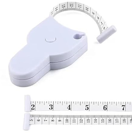 Maßband Körper, Körpermaßband, 150cm Einziehbares Maßband mit Druckknopf für Fitness, Schneider, Nähen