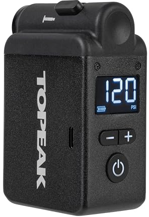 Topeak E-Booster digital elektrisk pump med digital mätare för cykeldäck