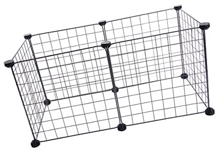 PartyKindom Pet Fence Iron Mesh Safe Enclosure Dog Isolation Barrier for Garden Retractable Retractable Pet Supply for Dogs and Cats