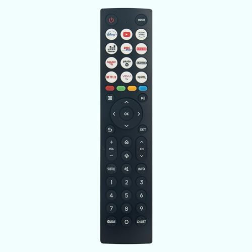 Ersättande röstfjärrkontroll ERF2L36, passar till Hisense 4K Ultra HD TV 75E7KQ PRO 65A6K 43A6K 50A6K 55A6K 58A6K 75A6K 85A6K 55U79KQ 55U6KQ 5U6KQ 43A79KQ Q 50A7 9KQ 65A79KQ 43A69K
