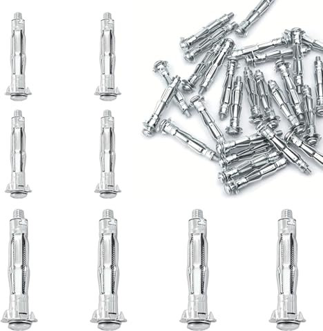 eupdd 36 Stück Hohlraumdübel Metall: M6/M8*52mm Hohlraumdübel, Metall-Spreizdübel mit Innengewinde für Gipskartonplatten Hohlwände Bilder Regale, Hohe Tragkraft