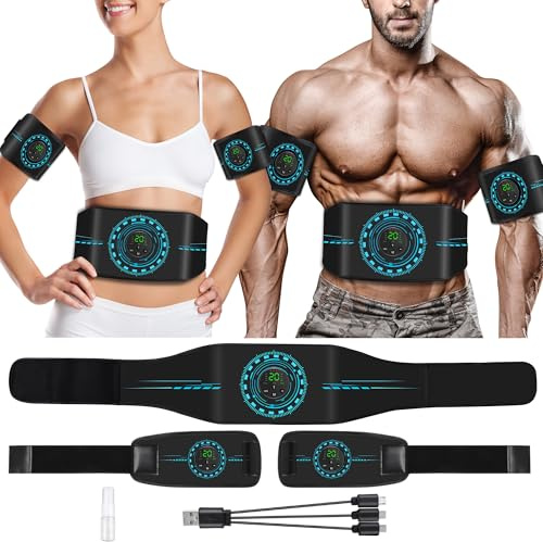 ABS Stimulator EMS Muscle Stimulator, 8 Modes & 20-Level Intensity Muscle Toner Stimulator (3-in-1)