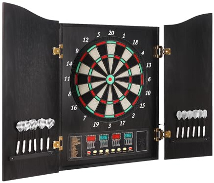 Elektronische Dartscheibe AusgeklappteGröße(L*H) 102x62cm Maximale Anzahlvon SpielernineinemSpiel 16 Dart MDF PP ABS Dartautomat Turnierscheibe Dartautomat Standgerät mit 1 ElektronischeDartmasc