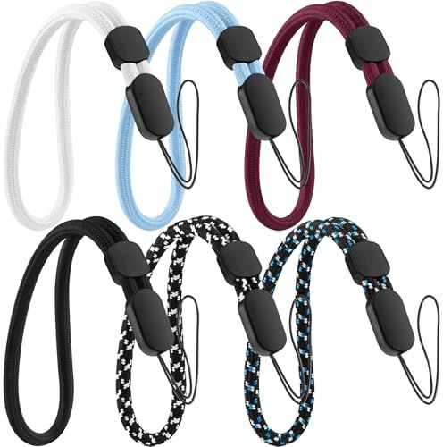 WOOZ 6 PACK Hand Wrist Straps Lanyard for Cellphone, Mobile Phone, Camera, GoPro, PSP, Flashlight, Keys, Keychains, USB Flash Drives and More Device, Adjustable Nylon Strap 6 PACK01