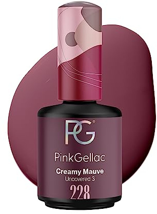 Pink Gellac UV Gel Nagellack - 228 Creamy Mauve 15 ml - Lang Anhaltend UV Nagellack Mauve - Gel UV für 14 Tage Nägel in Salonqualität - Made in Holland