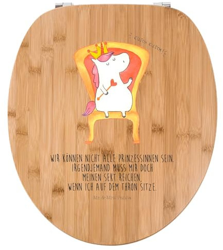 Mr. & Mrs. Panda Motiv WC Sitz Einhorn König - Geschenk, Klodeckel, Toilettendeckel, Klobrille, Unicorn, Herrscher, Einhorn Deko, Einhörner, Kaiser,