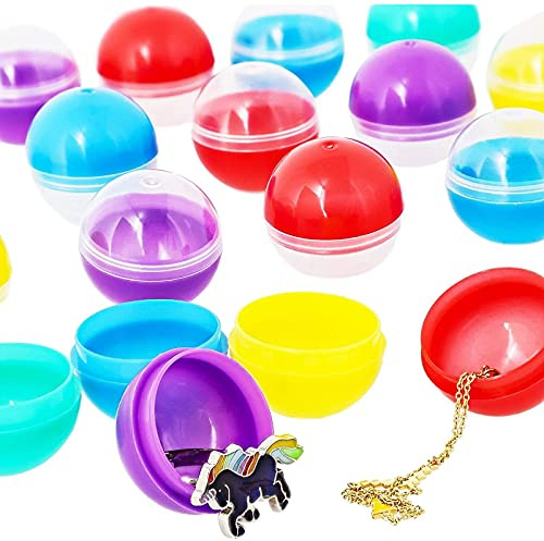 Blue Panda 250 Pack Vending Machine Capsules, 1 Inch Gumball Prize Capsules - Assorted 5 Colors - Perfect for Gumball Machines, & Arcade Prizes