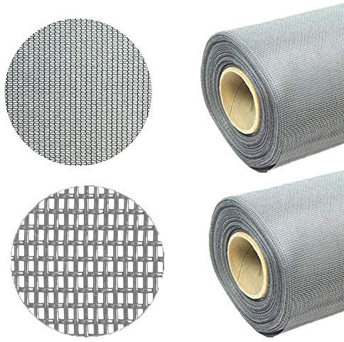 2,49 €/m² Fliegennetz Fliegengitter Meterware Ersatzteil Zubehör - Fiberglas Plissee Gaze Gewebe Draht Insektenschutz u. Fliegenfenster Grau Petscreen für Katze Hund Insektenschutznetz 160 cm 55%