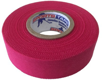 Sportstape Pack of 3 24mm Pink Ice Hockey Cloth Stick Tape Roller Grip Wrap