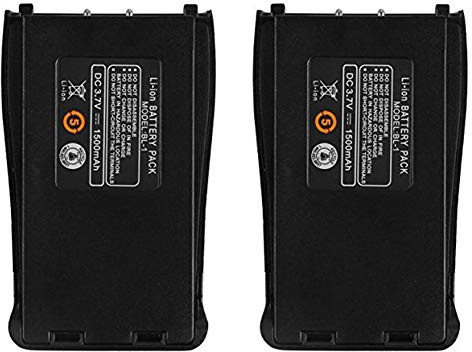 BaoFeng BL-1 3.7V 1500mAh Battery for BaoFeng BF-888S BF-777S BF-666S BF-88E Two-Way Radio Walkie Talkie Transceiver (2Pcs)