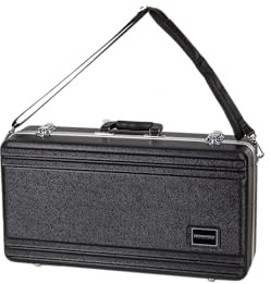 Crossrock Rectangular Black ABS Molded Hard Shell Trumpet Case with Padded Strap