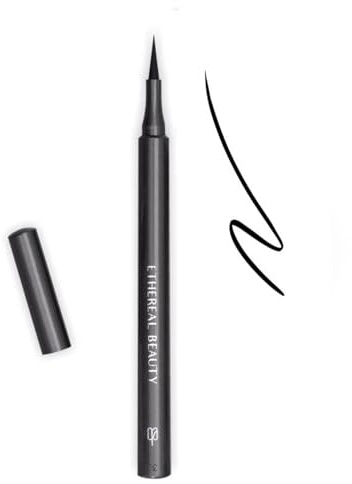 Ethereal Beauty® Eye Styler Liquid Eyeliner schwarz – Flüssiger Eyeliner, schnelltrocknend & langanhaltend, clean & vegan, präzise Definition, 1,1 ml