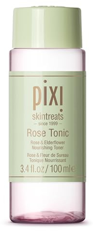 Pixi Beauty Rose Tonic | Lotion Tonique Visage Hydratant à l’Extrait de Rose, de Fleur de Sureau et de Camomille | Aide à Tonifier, Apaiser et Réduire les Rougeurs | 3,4 fl oz / 100 ml