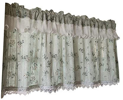 V3VOGUE Kurze Fenstervorhänge,Privatsphäre Fenstervorhang,Baumwolldruckmuster,guter Vorhang,Scheibengardienen,Für Küchen, Bauernhäuser, Waschküchen,Kurze Gardinen,Fenstergardine