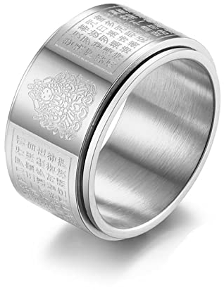 Stfery Ringe Silber Männer, Freundschaftsringe Beste Freundinnen Tausendhändiger Avalokiteshvara 72 (22.9) Schmuck Geschenk