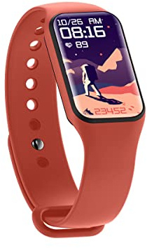 Blackview R1 Montre Connectée - Smartwatch Sport - 24 Modes d'Entraînement - Notifications Intelligentes - Moniteur Fréquence Cardiaque & Sommeil - Calendrier Menstruel - Étanche IP68- Bracelet Orange