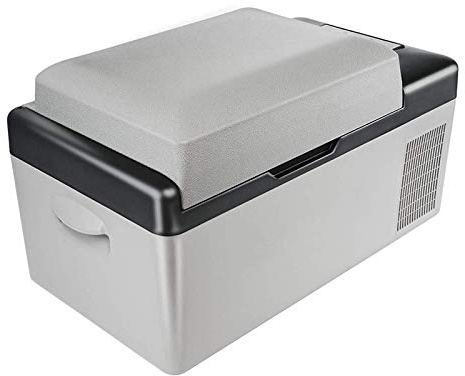 DieffematicBX Nevera Pequeña Refrigerador del Coche 20L de múltiples Funciones de bajo Consumo de energía de Protable Nevera Refrigerador Congelador refrigerador de Grey