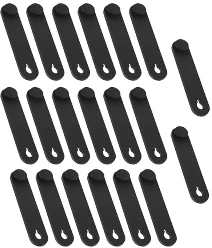 PLKSEI 20 Pezzi Fascette per Cable Organisateur per Cavi Fascette per Cavi in Gomma Supporto In Gomma Nera Fascette Universali per Moto Auto Prodotto Meccanico Cavo Caricabatterie Domestico