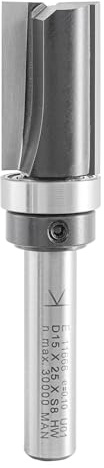 ENT 11666 Fresa para aplanar, en carburo, vástago (S) de 8 mm, diámetro (D) de 15 mm, NL de 25 mm, SL de 32 mm, GL de 68 mm, con rodamiento de bolas en el vástago
