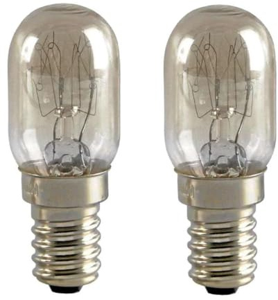 Inspired Essentials 15W E14 Fridge Bulb 240V, Pygmy Freezer Light Bulbs SES Sewing Machine Bulbs Small Edison Screw Warm White 2800K 15W E14 Salt Lamp Bulb Screw in 360 Degree (2-Pack).