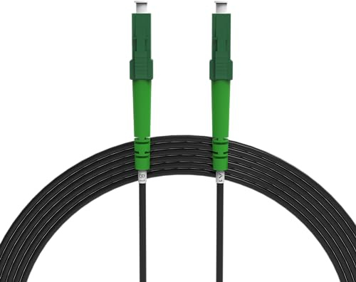 nexinex - 20m gepanzertes Glasfaserkabel LC/APC auf LC/APC Patchkabel | Kompatibel mit Telekom, Vodafone, 1&1, Fritzbox, etc. | LWL Simplex Singlemode OS2 FTTH Glasfaser Lichtwellenleiter Kabel