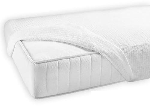 Coprimaterasso in spugna Jacquard con angoli, cotone elasticizzato, Lavabile a 60°C, MOD. DUCCIO (cm 140x200)