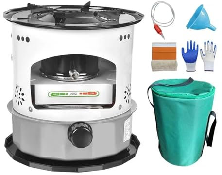 Portable Camping Stove Kerosene Oil Heater Camping Stove Burner Picnic Outdoor Hand Warmer Tent Heaters Fishing Heating Stoves(White)