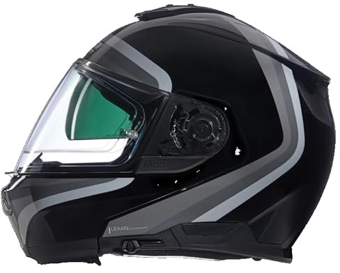 NOLAN HELMET N100-6 ASSOLUTO 349 XS, Black/Silver/White