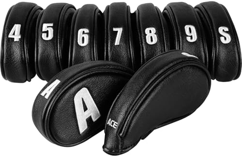 Craftsman Golf Schlägerhauben-Set, Eisen, einfaches An- und Ausziehen, geeignet für Links- und Rechts-Golfer