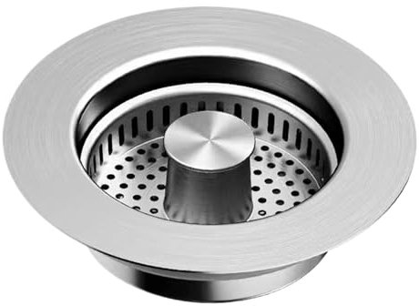 Kitchen sink drain stopper Pop-up sink stopper Stainless steel drain stopper Sink drain catcher Strainer basket for sink Drain stopper for kitchen 3 1/2 inch sink stopper Kitchen drain strainer Pop-up