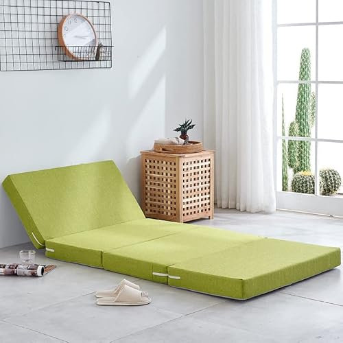 Faltbare Futon-Matratze aus Schaumstoff mit tragbarem, abnehmbarem Bezug, rutschfeste Unterseite, 200 cm langes Gästebett