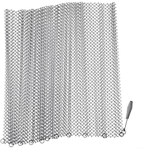 Sumsoctober Lot de 2 rideaux en maille pour cheminée, pare-étincelles pour cuisinière, grille de cheminée, 54 x 6 x 5 cm