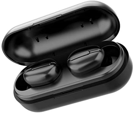UKCOCO 1 Satz -Kopfhörer Headset ohrenstöpsel ohrstöpsel Ohrhörer mit Ladefall Sportkopfhörer Offenstufe im Freien Smart-Kopfhörer Abs Black