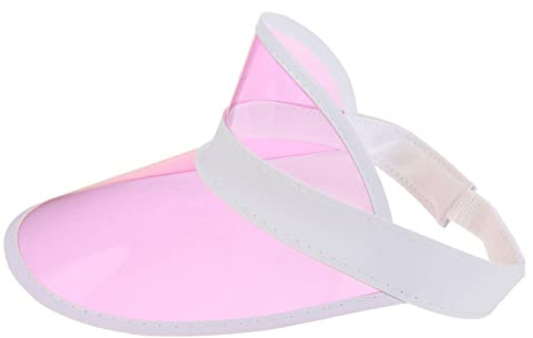 Healvian Visera para Sombrero De Playa para Mujer Viseras De ala Ancha Parasol para Exteriores Protección Solar Gorra De Plástico