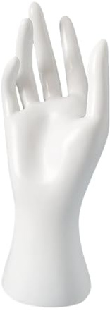 Dickly Mano de maniquí Femenina, Expositor de Joyas, Modelo de Mano, Organizador de Joyas Resistente y Moderno para Reloj, Guantes y Anillos, Blanco