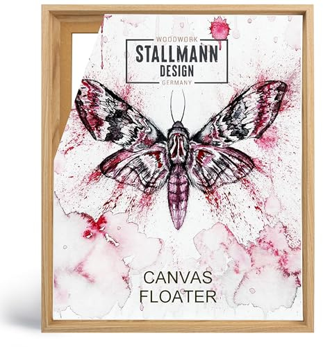 Stallmann Design Schattenfugenrahmen 60 x 90 cm | Farbe: Pinie | Leer-Rahmen für Leinwände auf Keilrahmen | mit Montagezubehör | ohne Glas und Rückwand