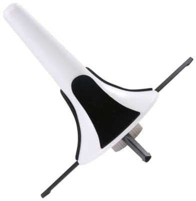 Healifty Supporto Portatile per Tromba Treppiede Pieghevole con Base in Metallo Stabile e Feltro Protettivo Bianco Accessorio per Strumenti Fiato