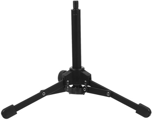 Cabilock Verstellbares Faltbares Desktop mikrofonstativ aus Robustem Metall mit Stabilem Dreibein Drehbarem Halter und Rutschfestem Design für Podcast Gaming und Konferenzen