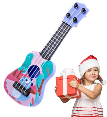 Ukulélé pour - Mini Guitare à 4 Cordes, Instrument De Musique pour Débutants | Jouet Éducatif De Longue Durée pour Et , Ukulélé Durable Et pour L'apprentissage Precoc