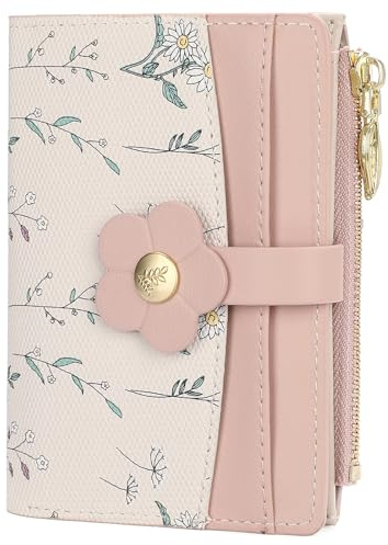 GAEKEAO Petit Portefeuille Femme, Porte Monnaie en Cuir avec Blocage RFID, Porte Carte Femme de Grande Capacité avec Zippé Pochette à Monnaie, Cadeau pour Femmes