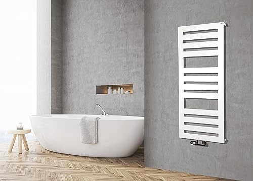 Badheizkörper Design Zebra 2, HxB: 144 x 60 cm, 911 Watt, weiß (Marke: Szagato) Made in Germany/Handtuchheizung Handtuchwärmer Design Heizkörper Mittelanschluss Badheizung vertikal