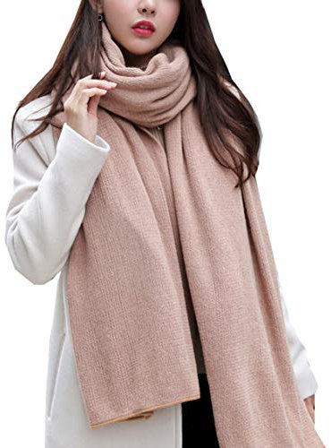 Cheerlife Damen Strickschal Lang XXL Warme Grobstrick Schal Oversize Herbst Winter 220cm x 60cm (Hellpink)