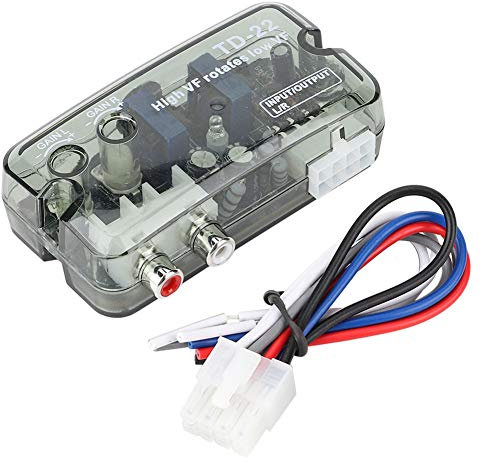 Convertidor de bajo de señal de retardo de o estéreo para coche para amplificador de subwoofer de amplificador automático, reproductor de CD, adaptador de altavoz de línea alta a baja