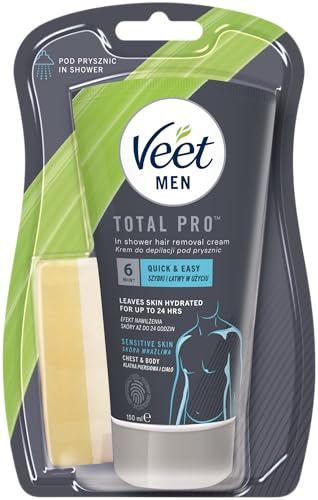 Veet Men Haarentfernungscreme für Dusche - empfindliche Haut 150ml