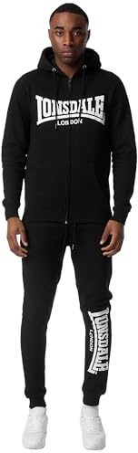 Lonsdale Herren Trainingsanzug mit Kapuze schmale Passform FEENY