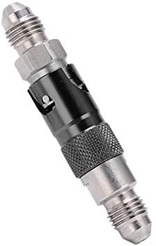 Kraftstoffleitungs-Schnellkupplung, Bremsleitungs-Schnellverschluss Edelstahl Adapter für Universal-Motorrad(Schwarz)