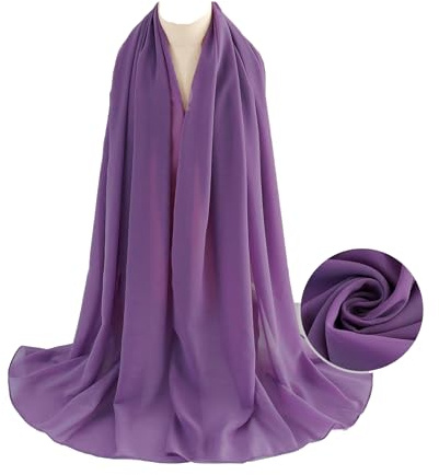 Wanssy® Premium Chiffonschal lang Schal Stola Tuch für Hochzeit Abendkleid in verschiedenen Farben Größe XXL