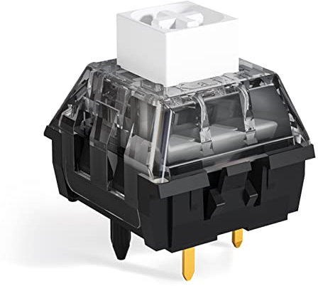 kutethy Kailh Box V2 Switch White for Mechanical Gaming Keyboard, 3-Pin Plate Mounted/RGB/SMD Waterproof MX Lever Switches (Pack of 36, White)