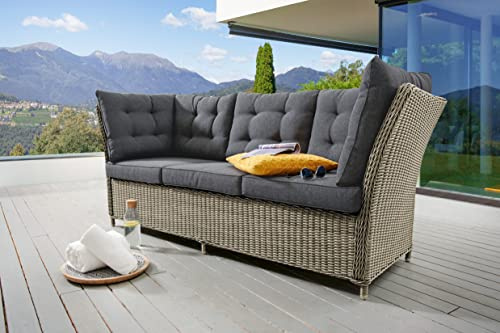 Destiny 3er Loungesofa Palma Natur Meliert Lounge Sofa 210x78x83cm